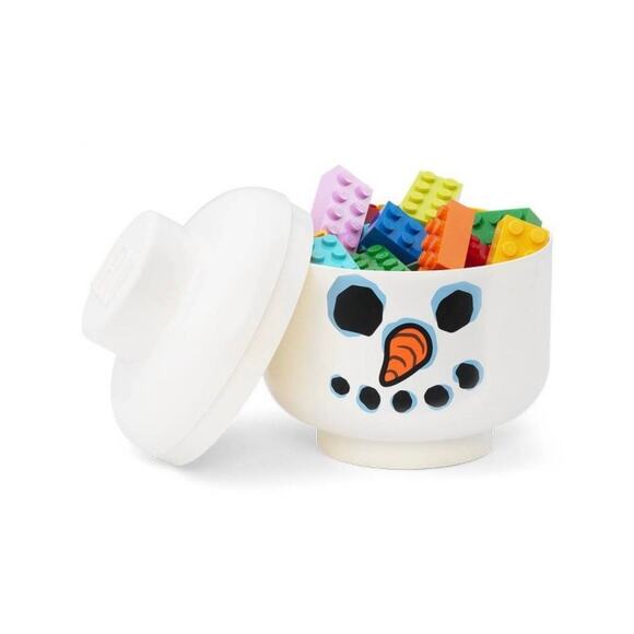 Lego Minifigure Storage Head Mini Snowman Christmas New in Box - Picture 2 of 4